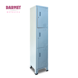 LOCKER METALICO 1 CUERPO-3 CASILLEROS